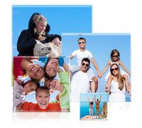 15x15cm Regalo Personalizado Placa de Foto en Acrílico Transparente. Cuadro foto, Placas Bloques Portafotos. Regalos Únicos para Familia, Amigos y Pareja. Perfecto para Cumpleaños, Aniversarios