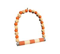 (15x18cm, Orange) Wooden Bird Swing Parrot Cage Hanging Swing for Parakeets Cockatiels Parrots Pink