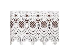 15Yards Embroidered Flower Lace Fabric Applique Polyester Sewing Craft White and Black Net Trim Clothes Para manualidades y decoración