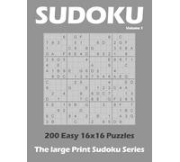 16×16 Sudoku - Easy Large Print: Logic-Only Puzzles with One Grid Per Page (Large Print Sudoku Series)