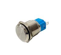 16/19/22mm 1NO 1NC Momentary Self Reset Locking Latching Flat Round On Off 3 Pins Terminal Electronic Metal Push Button Switch(Latching Fix,19mm)