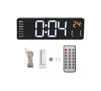 16.2 Inch Digital Wall Clock, Large Led Display with Remote Control for Brightness Adjusting - Perfect Living Room Decor