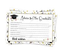 16/24 tarjetas de consejos de graduación de 15.2 x 10.2 cm, deseos, consejos para graduados, suministros de fiesta escolar, celebración