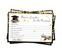 16/24 tarjetas de consejos de graduación de 15.2 x 10.2 cm, tarjetas de consejos para graduado, tarjetas de buenos deseos para la escuela, suministros de fiesta de graduación, papel de carta vintage