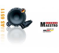 16,5cm/6,5in 2-Wege Sistema de Componentes Altavoz Coche German Maestro AS6511