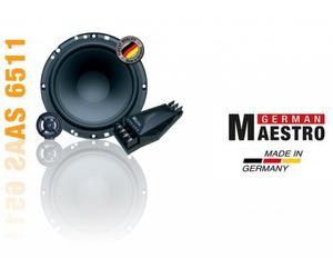 16,5cm/6,5in 2-Wege Sistema de Componentes Altavoz Coche German Maestro AS6511