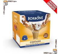 16 Cápsulas Café Macchiato borbone Cortado 100% Compatible Nescafe Dolce Gusto