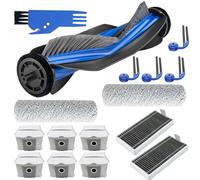 16 accesorios para Ecovacs Deebot X9/X9 Pro Omni, 1 cepillo principal, 2 rodillos de limpieza, 6 bolsas para el polvo, 4 cepillos laterales, 2 filtros, 1 cepillo de limpieza, repuestos para robot