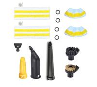 16 accesorios para limpiador de vapor Kärcher SC1 SC2 SC3 SC4 SC5, boquilla alargada, boquilla curvada, cepillo redondo, boquilla para juntas, paño de microfibra para cierre de bayoneta original