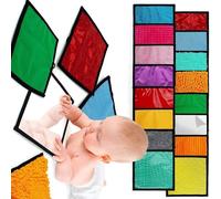 16 alfombrillas suaves para actividades de desarrollo para recién nacidos, con múltiples texturas sensoriales, lavables a máquina, diseño fácil de viajar, lavable a máquina