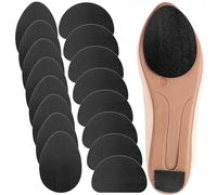 16 almohadillas antideslizantes para zapatos, almohadillas de goma autoadhesivas, almohadillas antideslizantes para zapatos, suelas de goma para zapatos y tacones altos, ovalados, semicírculos (negro)