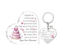 16º aniversario regalos niñas corazón acrílico placa llavero 2 piezas conjunto hermana sobrina prima personalizada amiga inspiradora recuerdo cumpleaños regalo niña niña niña oficina signos