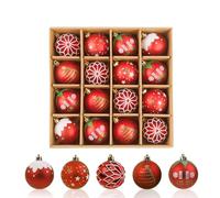 16 bolas de Navidad, 6 cm, bolas de Navidad ilauke de plástico, juego de bolas de árbol de Navidad, bolas para decoración de árbol de Navidad, bodas, fiestas, cumpleaños, decoración navideña