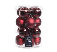 16 bolas de navidad de cristal 8 cm ochsenblut Burdeos brillante/mate bolas de navidad