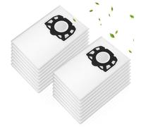 16 bolsas para aspiradora KFI 357 para Kärcher WD2 Plus / WD3 / KWD1 / KWD2 / KWD3 / WD3.200-WD3.800M / SE4001 / SE4002, compatibles con aspiradoras en seco y húmedo para Kärcher