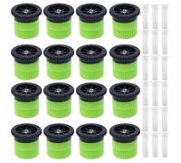 16 boquillas de arco variable, cabezales de aspersor emergentes ajustables de 360° compatibles con RainBird, Hunter & Orbit, juego de riego de jardín y césped de alta eficiencia (10/12/15/17AN)