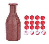 16 Botellas de coctelera de Billar numeradas, Bolas de conteo, Dados de Piscina, Botella de coctelera de Goma, Dados Digitales de Billar para Accesorios de Piscina (marrón)