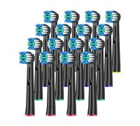 16 Cabezales De Cepillo De Repuesto En Blanco Y Negro, Compatibles Con Oral B, Cepillo De Dientes Eléctrico Advance Power Vitality Precision Clean Pro Health Triumph 3D(16pcs Black)