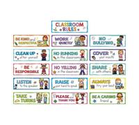 ＡＷＨＡＯ 16 Carteles educativos sobre Reglas del Aula, Contenido Educativo sobre Comportamiento, gráficos de Buenos hábitos y Modales.