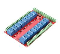 16 Channel Relay Module, CC 5/12/24V, automático, 2NO 2NC, montaje de tornillo, sujeción, 24 V CC, 10 A, 24 V CC Max para PIC AVR DSP ARM MCU