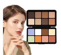 16 Color Concealer Palette, Multi Use Contour Cream Palette, Lightweight Makeup Palette, Professional Concealer and Contour Palettes 32g for Indoor, Home, Travel, Beauty, Multicolor