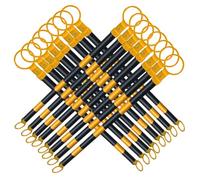 16 Conos de tráfico telescópicos con Cinta Reflectante, Extensibles de 1,6 a 3 Metros, Conos de Seguridad Amarillos y Negros para Control de tráfico Vial, Equipo de Seguridad Duradero y Port