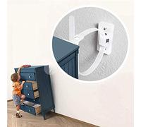 16 Correas para Muebles, Cerraduras de Seguridad para Niños, Correas de Pared de Seguridad Antideslizantes Blancas, Muebles para Protección del Bebé y Protección para Mascotas Fijados en la Pared