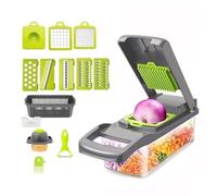 16 En 1 Cortador De Verdura, Mandolina de cocina professional, Multifuncional Cortador Verduras Acero Inoxidable Rallador de verduras, Pelador de patatas, Picadora Manual, Cortador de verduras