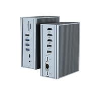 16 en 1 Estación de Acoplamiento USB C, Universal Dock, Triple Display Hub USB C para MacBook Pro/Air, HP, DELL (3 * HDMI, 100W Charging, Gigabit Ethernet, Audio, 10Gbps USB-A/C 3.1, SD/TF)