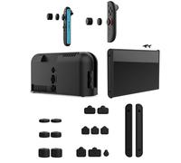 16-en-1 Tapones Suaves Antipolvo Compatible con Switch 2, NUHFUFA Kit de Accesorios de Cubierta Antipolvo con 10x Juego de Tapones de Goma y 6x Tapas de Silicona de Agarre del Pulgar