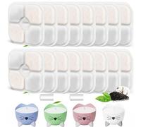 16 filtros para fuente de gato con 2 mangueras, para fuentes Catit Pixi, sistema de filtración triple, filtro de repuesto con resina y carbón activo, filtro de catit para fuente de agua, filtro de