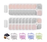 16 filtros para fuente de gato, filtro para fuente de gato, fuente de gato con 2 mangueras, triple sistema de filtro, filtro de repuesto con resina y carbón activo