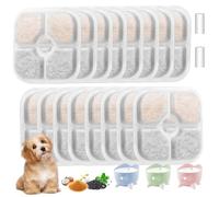 16 filtros para fuente de gato para fuente Catit con 2 mangueras, filtro de repuesto, filtro de agua, sistema de filtro triple