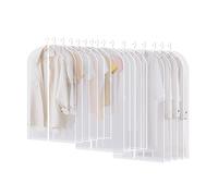 16 Funda para Guardar Ropa, Transparente Bolsa de Traje Almacenaje Ropa Armario, Bolsa Guardar Ropa Antipolvo Impermeable con Humedad para Vestidos, Abrigos, Apparel, Camisas, 60 x 120/100/80 cm