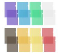 16 fundas transparentes A4 laterales abiertas, fundas A4 laterales abiertas, fundas para archivos, fundas transparentes para guardar o organizar papeles, documentos, oficina de la escuela (8 colores