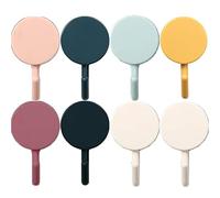 16 ganchos autoadhesivos de plástico de colores resistentes, colgador para abrigos, toallas, mochila