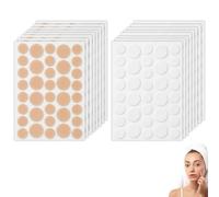 16 Hojas 576 Parches para Granos Hidrocoloides Invisibles, Parches para Acné Absorbentes de Uso Diurno y Nocturno, 1 Transparente + 1 Tono Piel, para Rostro y Cuidado de la Piel