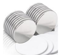 16 imanes de neodimio extrafuertes de 30 x 2 mm con pegatinas, imanes redondos grandes y fuertes para nevera, pizarra magnética, pizarra, fotos, cocina, almacén,