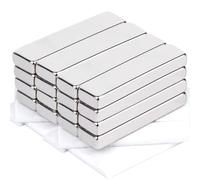 16 imanes fuertes grandes, 40 x 10 x 5 mm, imanes de neodimio extrafuertes, planos, fuertes, autoadhesivos, fuertes, para pizarras magnéticas, armarios de cocina, rectangulares, imanes para nevera