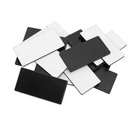 16 insignias de nombre en blanco para hacer tú mismo, material MDF, esquinas redondeadas, compactas, portátiles, personalizables, para colegios, empresas, empleados, exposiciones, conferencias