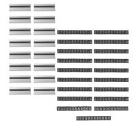 16 Juegos Soporte de Precio para Joyería Ajustable, Plata | Aleación de Aluminio y Plástico, Estructura Estable, Display de Mostrador para Anillo y Collar