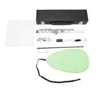 16 Keys Flaute Instrument White Copper Ergonomic G Key Offset C Flauta con Caja de Almacenamiento para Principiante