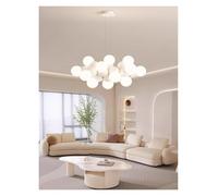 16-Light Bubble Globe Chandelier, Globe Chandelier Light Fixture, Pendant Light Fixture with Milky White Glass Small Balls for Bedroom Dining Room Living Room,Pendant Ceiling Light