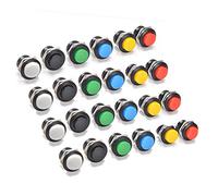 16 mm momentary Push Button on Off Switch, rojo, verde, amarillo, azul, blanco, negro, 3 A, 250 V CA