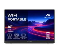16" monitor WiFi portátil QHD 2.5K con batería - MISURA P160QHBW
