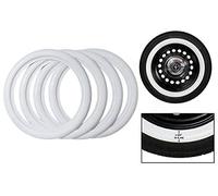 16" Nuevo cubrellantas para llantas de pared blanca. Cubrellantas Port-A-Wall para 4 neumáticos
