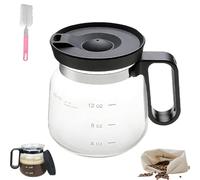 16 Oz Glass Coffee Mug - Coffee Pot Style, Coffees Pot Mug With Lid And Handle, Heatproof Large Capacity Novelty Cup Capacity For Hot Tea, Cocoa, Or Cold Drinks Insertable Straw (1pcs)