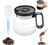 16 Oz Glass Coffee Mug - Coffee Pot Style, Heatproof Large Capacity Clear Cup, Clear Glass Cup with Handle for Hot Cold Drinks Home Office Kitchen