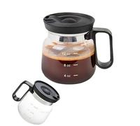 16 Oz Glass Mini Coffee Pot Mug with Lid, Large Capacity Spill-Proof Coffee Pot Coffee Mug