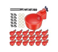 16 Pack Automatic Chicken Waterer Cups Poultry Waterers Poultry Water Feeder Chicken Water Cups Wit